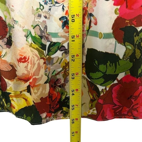 ROCOCO SAND Romantic Floral Tiered Maxi Dress Silk Beaded V-neck  XS - Picture 11 of 13